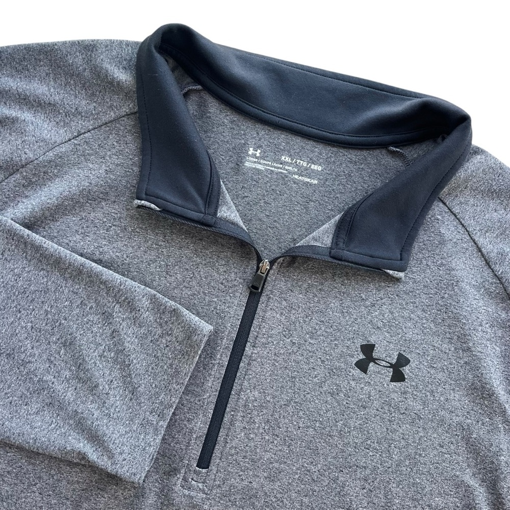 Under Armour Heat Gear Men’s XXL Gray 1/4 Zip Loose Fit Athletic Pullover Jacket